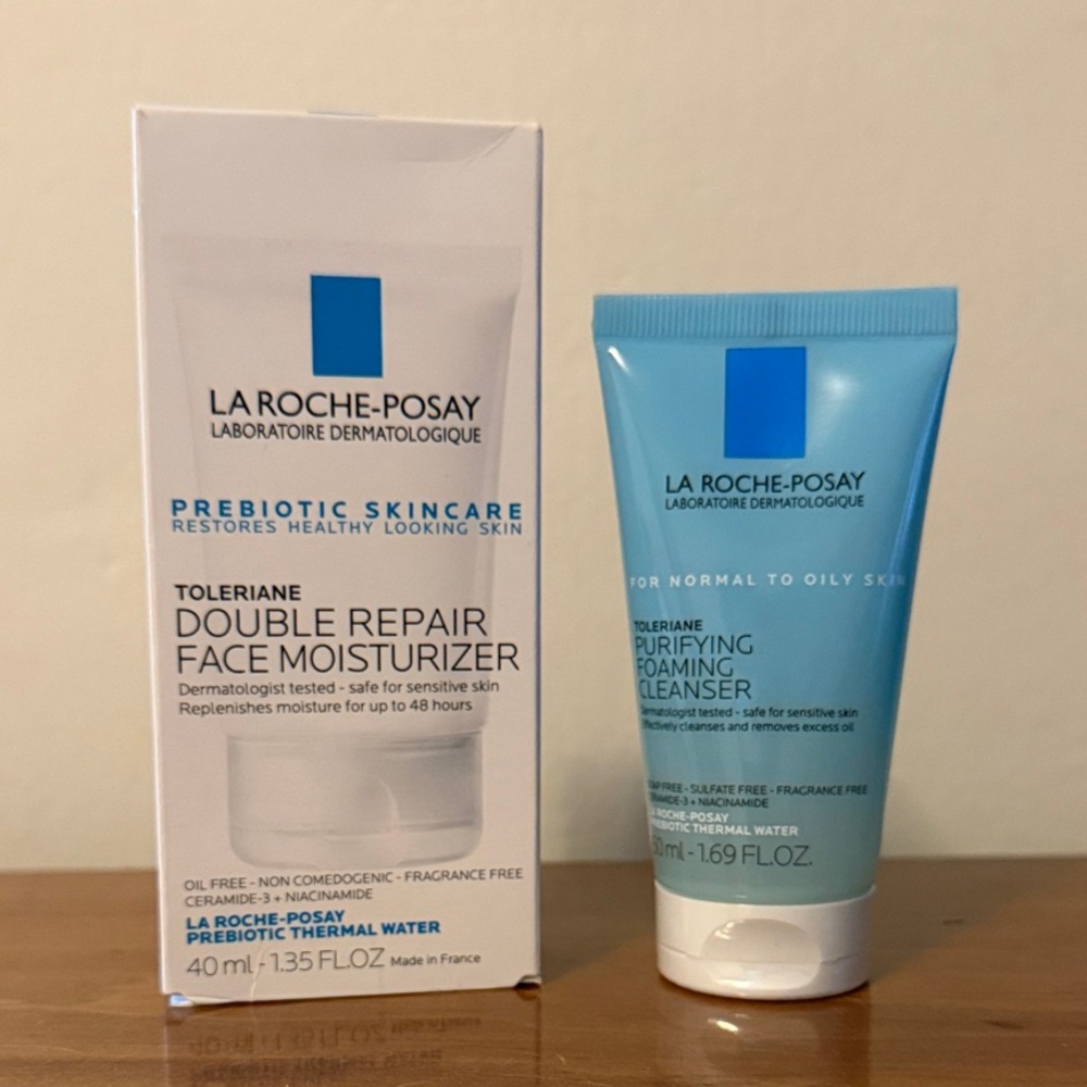 La Roche-Posay Toleriane Travel Set – Cleanser & Moisturizer-Sensitive Skin(New)